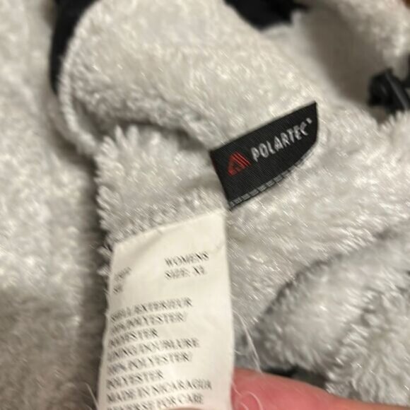 Woolrich Women’s XL Polartec Fleece Pullover Jacket In Light Gray - Picture 6 of 7